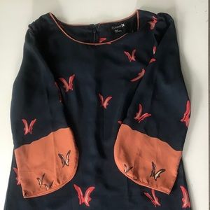 Kimono style sleeve butterfly dress